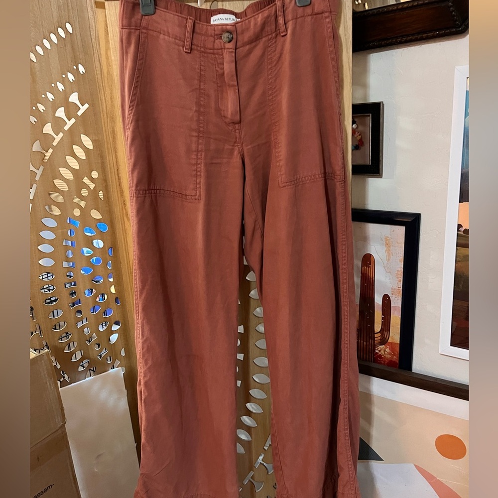 SUPER-SOFT SOMA MID-RISE Wide leg Pants - red clay
